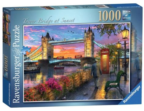 Puzzle Zachód Słońca Nad Tower Bridge Ravensburger 1000el