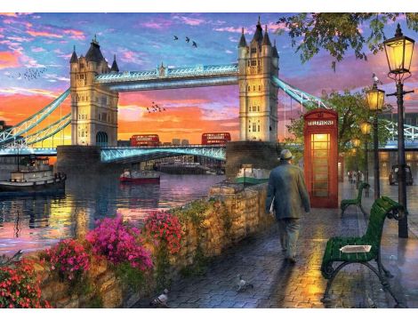 Puzzle Zachód Słońca Nad Tower Bridge Ravensburger 1000el - 3