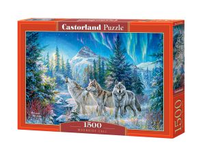 Puzzle Wilki Wezwanie O Wschodzie Księżyca Castorland 1500el