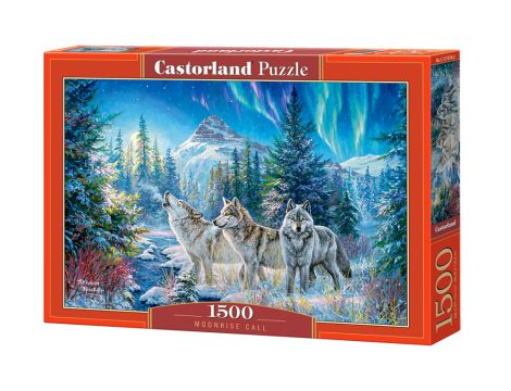 Puzzle Wilki Wezwanie O Wschodzie Księżyca Castorland 1500el