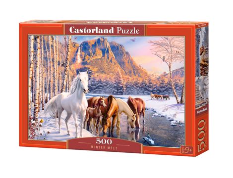 Puzzle Konie Zimowe Roztopy Castorland 500el