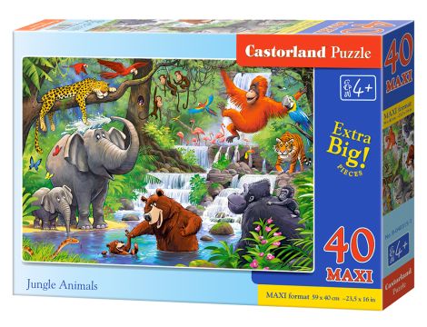 Puzzle Zwierzęta W Dżungli Castorland 40 maxi