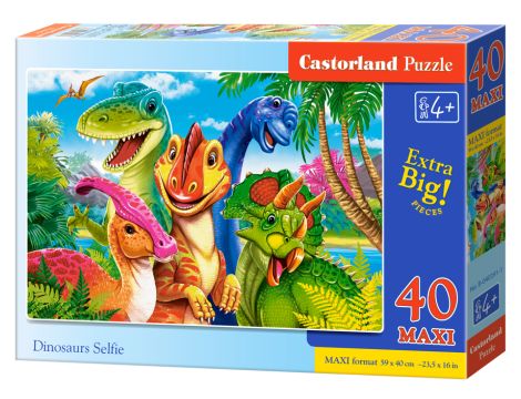 Puzzle Dinozaury Selfie Castorland 40 maxi