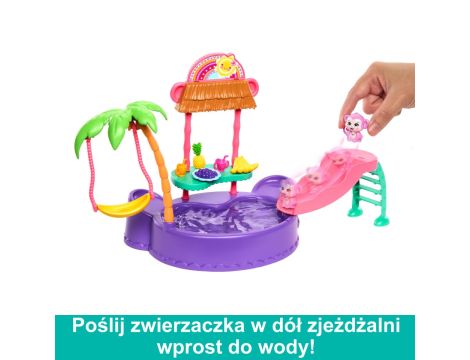 Zestaw Lalka Enchantimals Tropikalny Basen I Małpka Mattel - 6