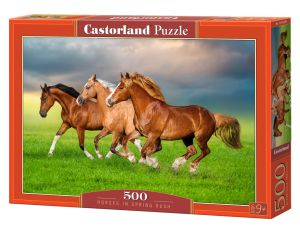 Puzzle Konie W Wiosennym Pędzie Castorland 500el