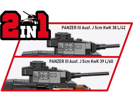 Klocki Czołg WWII Panzer III Ausf J COBI - 7