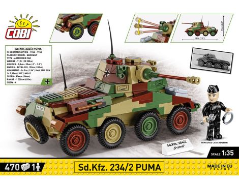 Klocki Czołg  Puma SD KFZ 234/2 COBI - 2