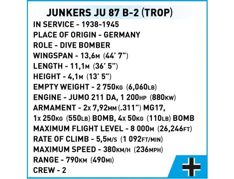 Klocki Samolot Junkers Ju 87 B-2 COBI - 12