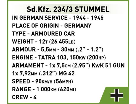 Klocki Wóz Pancerny SD KFZ  234/3 Stummel COBI - 14