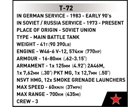 Klocki Czołg Armed Forces T-72 COBI - 13