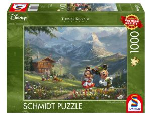 Puzzle Miki I Minnie W Alpach Disney PQ T. Kinkade Schmidt 1000el