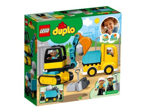 Klocki Ciężarówka I Koparka Gąsienicowa LEGO DUPLO 10931 - 5