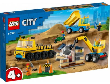 Klocki Ciężarówka I Dźwig Z Kulą LEGO City 60391