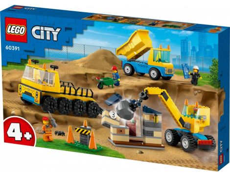 Klocki Ciężarówka I Dźwig Z Kulą LEGO City 60391 - 9