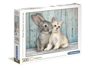 Puzzle Kot I Królik Clementoni 500el
