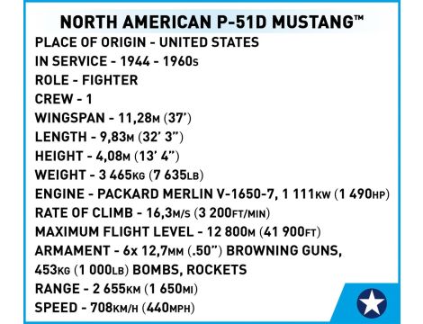 Klocki Samolot P-51D Mustang Cobi - 11