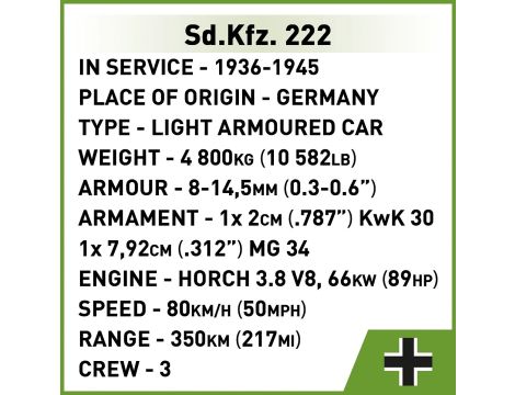 Klocki Wóż Pancerny SD KFZ 222 COBI - 15