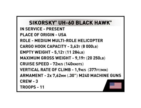 Klocki Śmigłowiec Sikorsky UH-60 Black Hawk COBI - 12