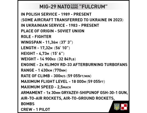 Klocki MiG-29 COBI - 6